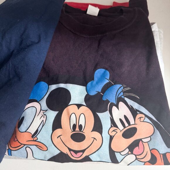 Disney Graphic Print Sweatshirt and T Shirt Bundle 6 Pieces S/M - Picture 3 of 9